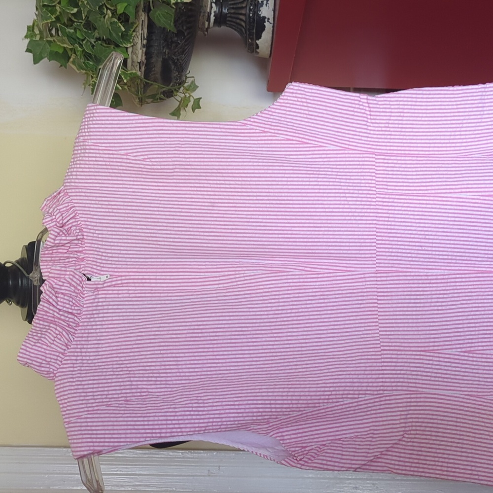 Lilly Pulitzer Light Pink Ruffle V-Neck Sleeveless Mini Dress - Picture 7 of 8